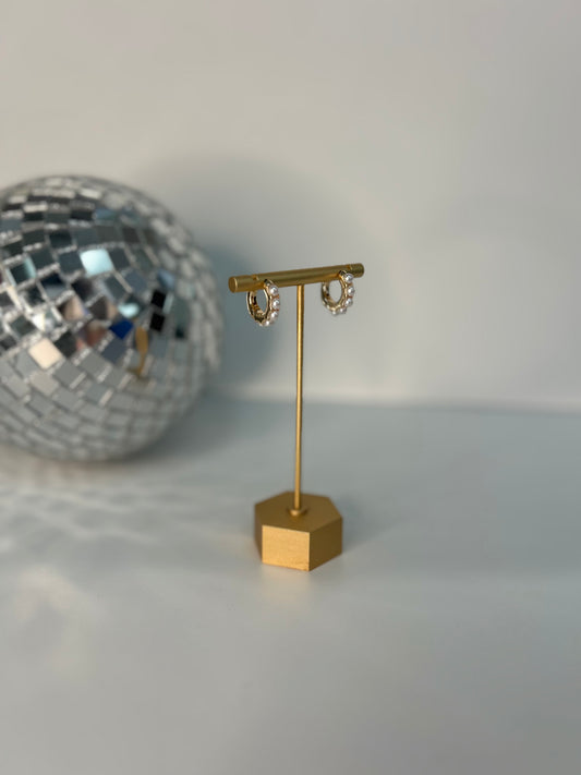 Pearl Studded Huggies