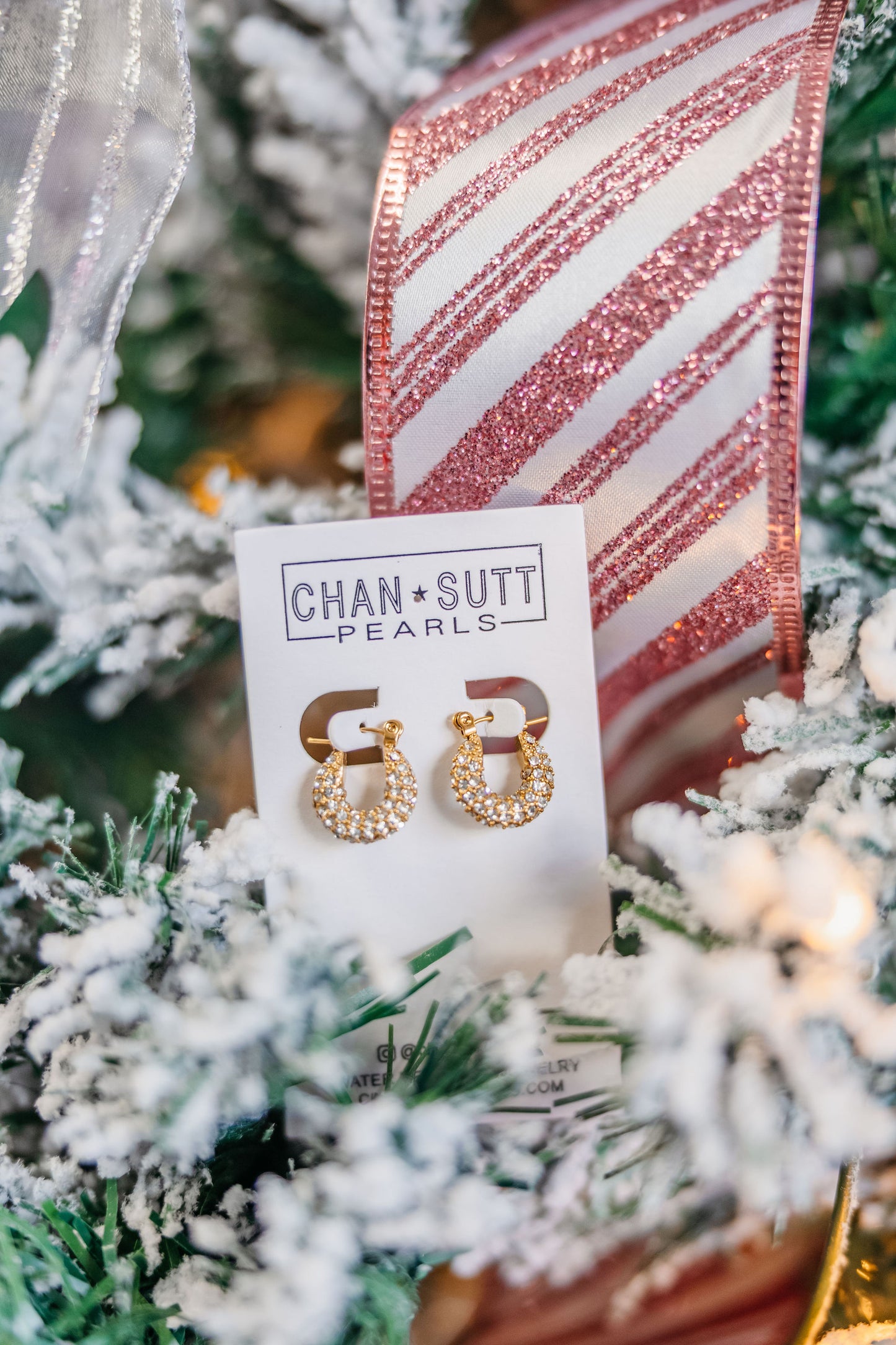 Dainty Diamond Hoops