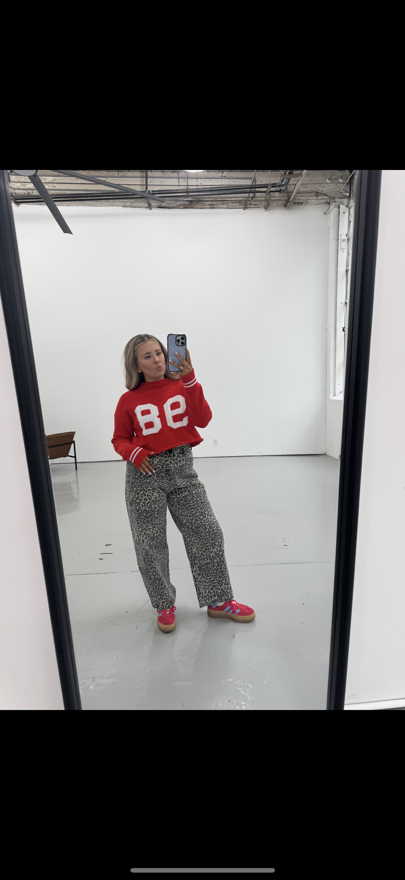 Leopard Barrel Jeans