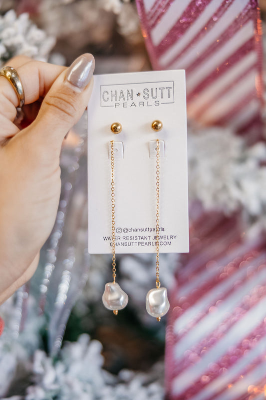 Pearl drop earrings