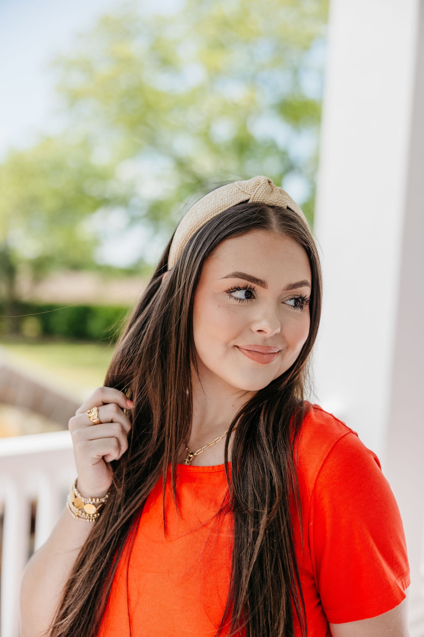 Beige Braided Headband