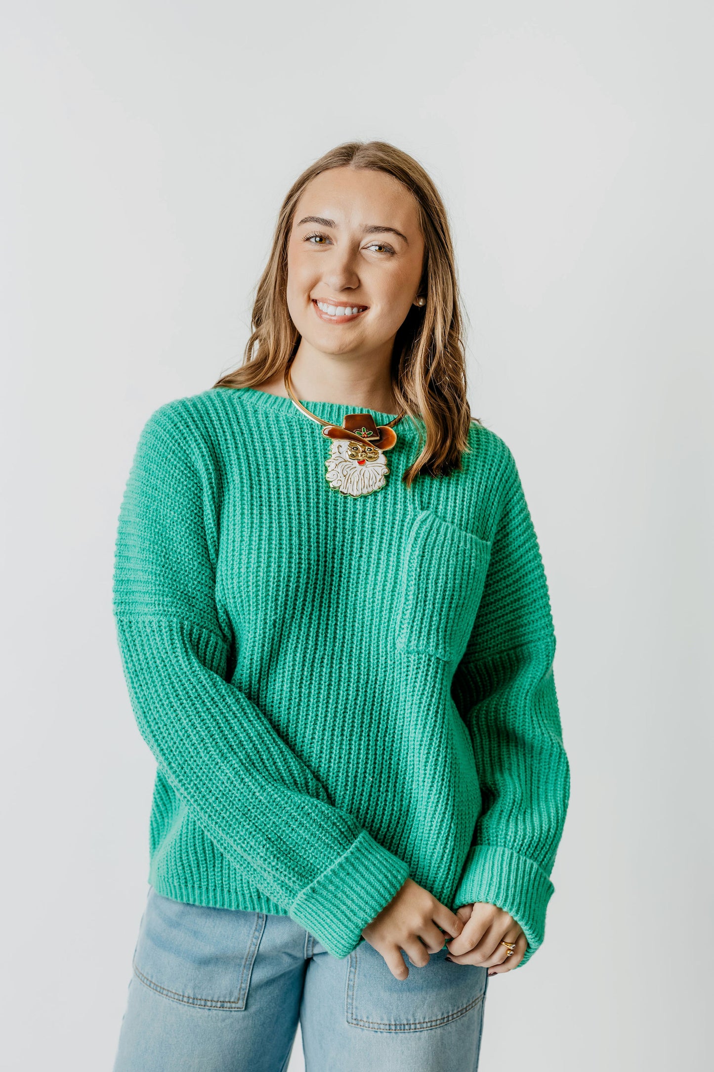 Giddy up Santa necklace