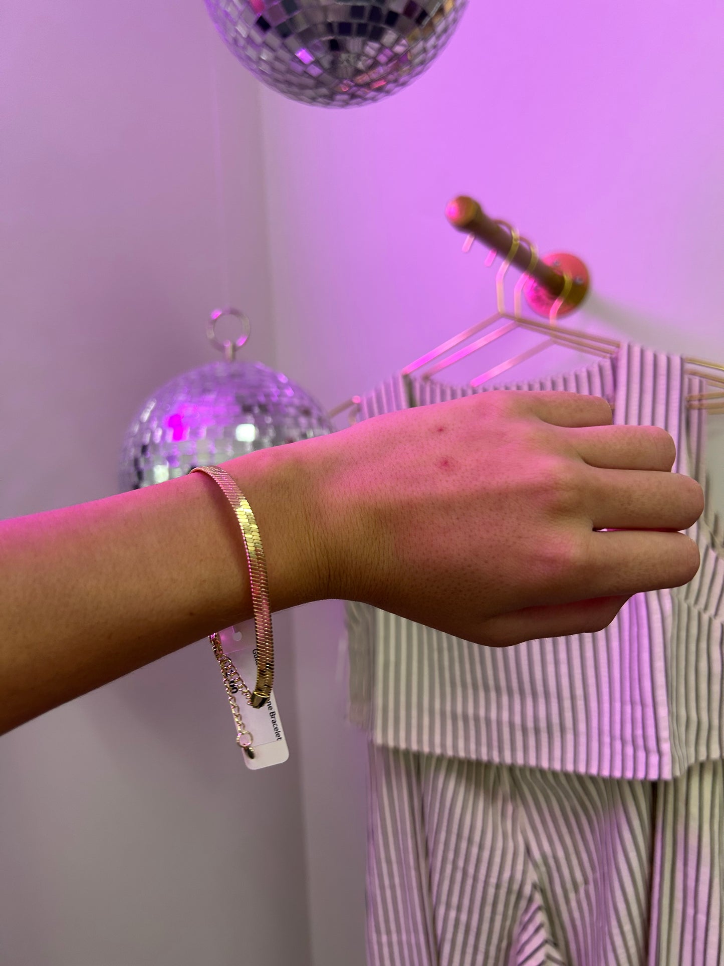 Gold Herringbone Bracelet