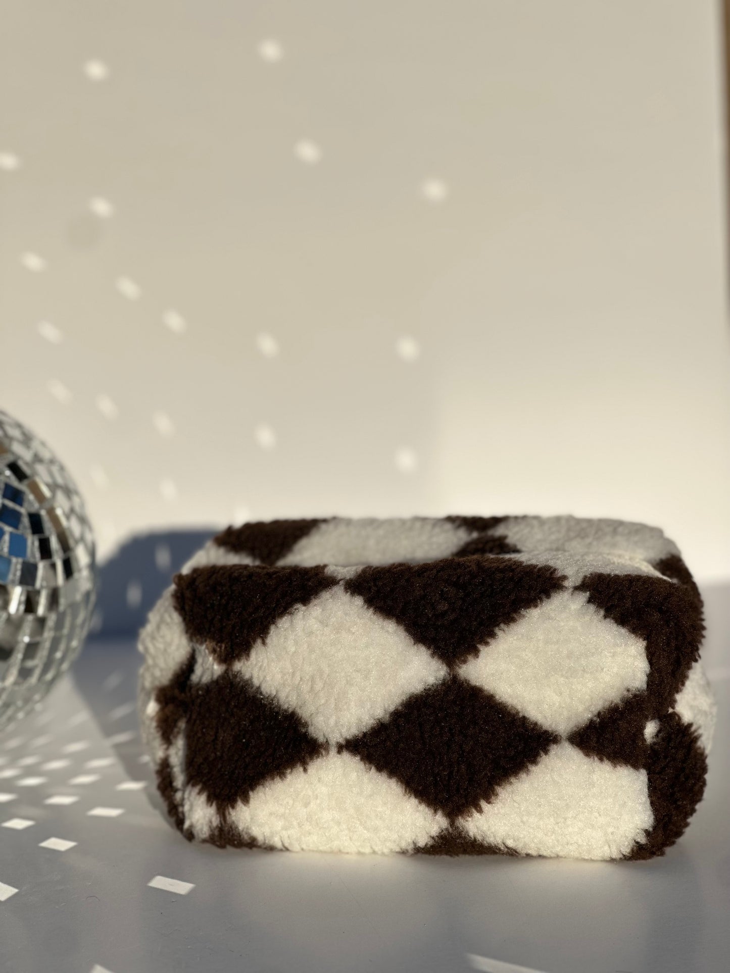 Checkered Makeup Bag