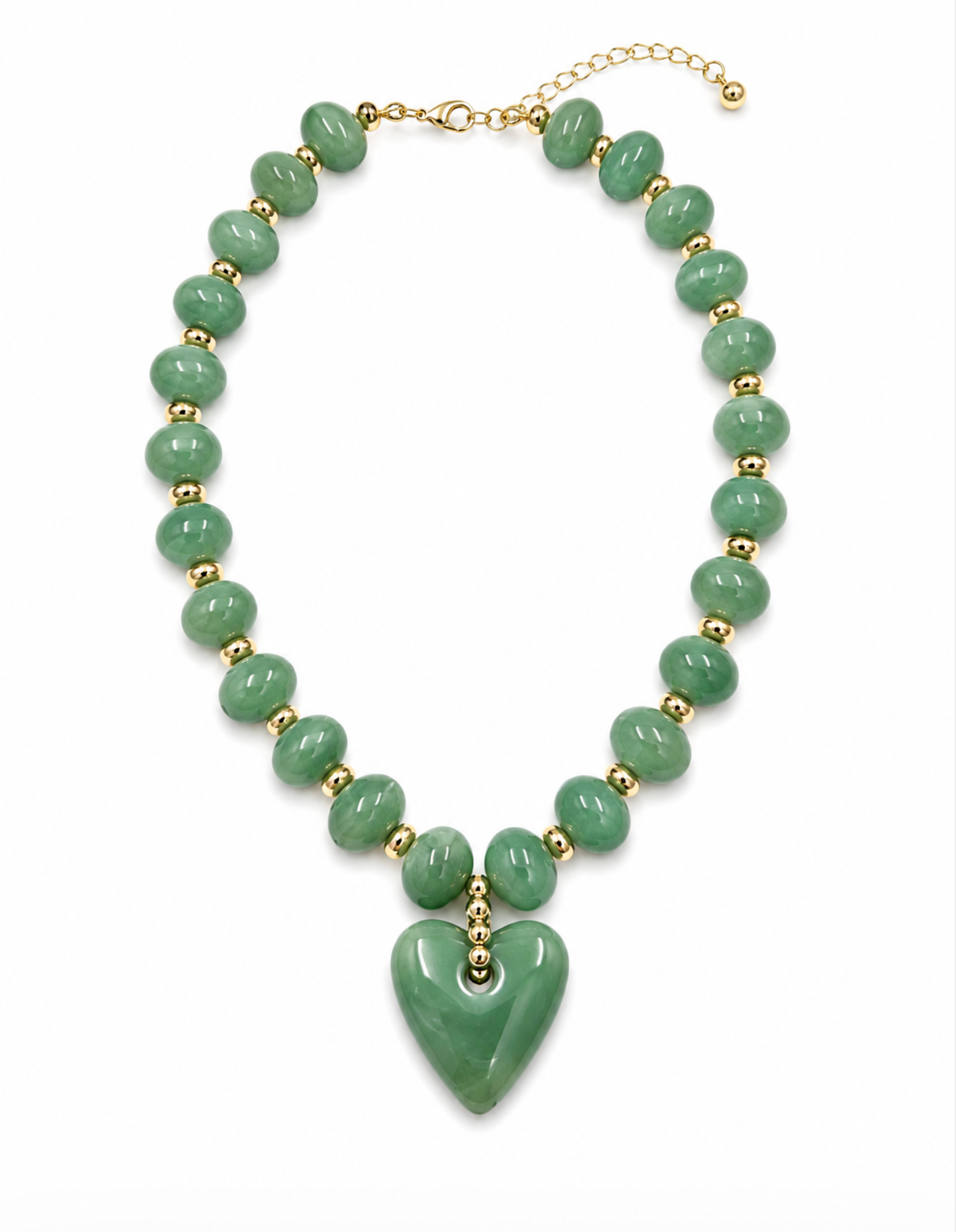 Haylee Heart Drop Statement Necklace