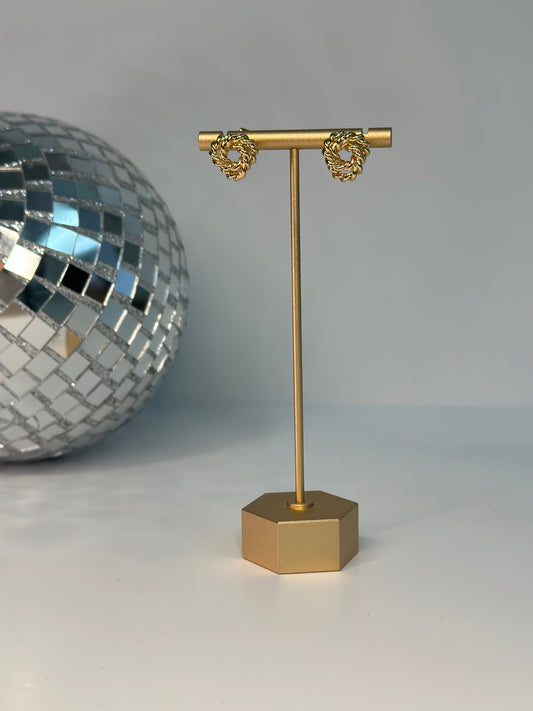 Twisted metal knot earrings