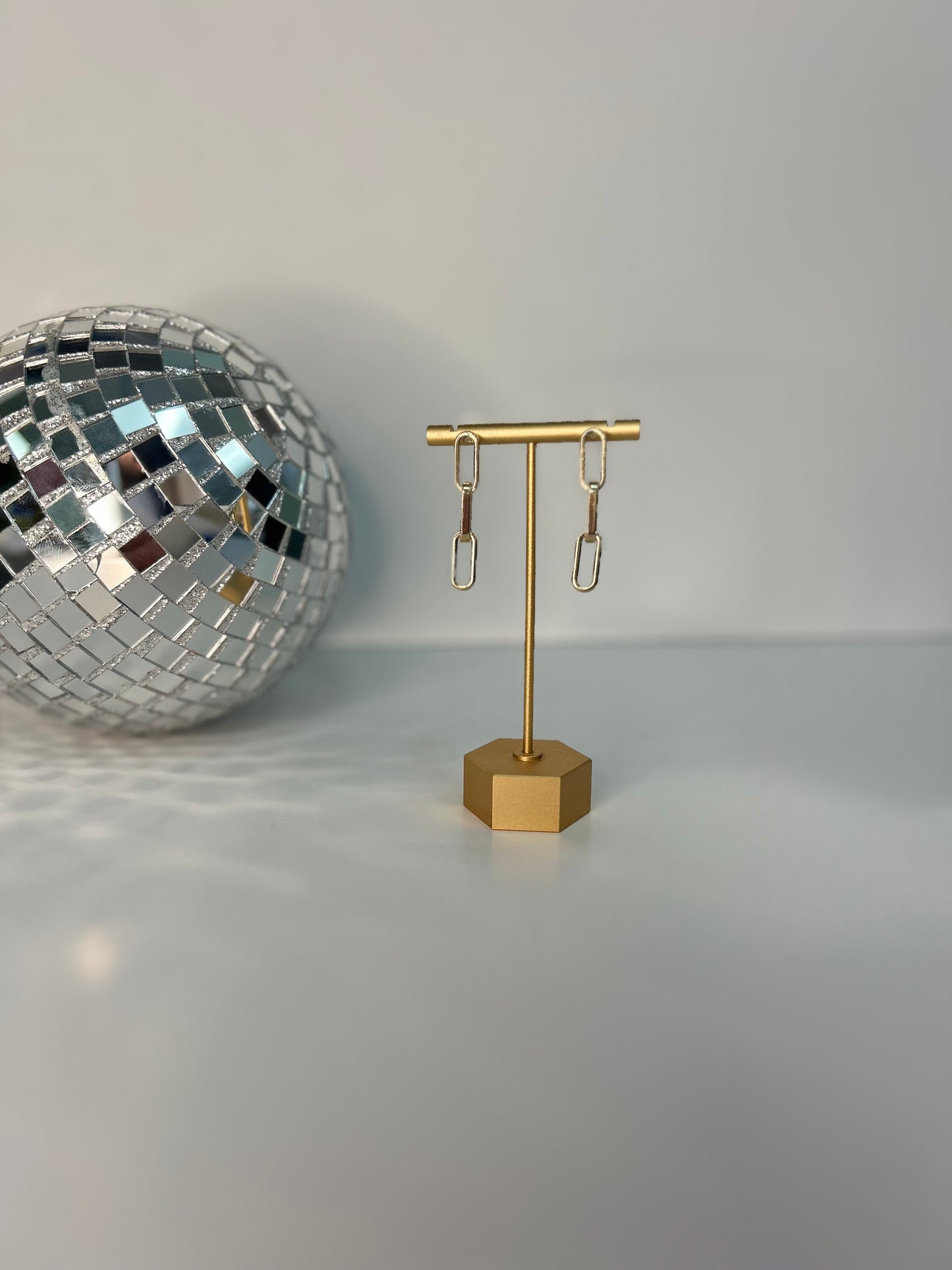 Gold Link Earrings