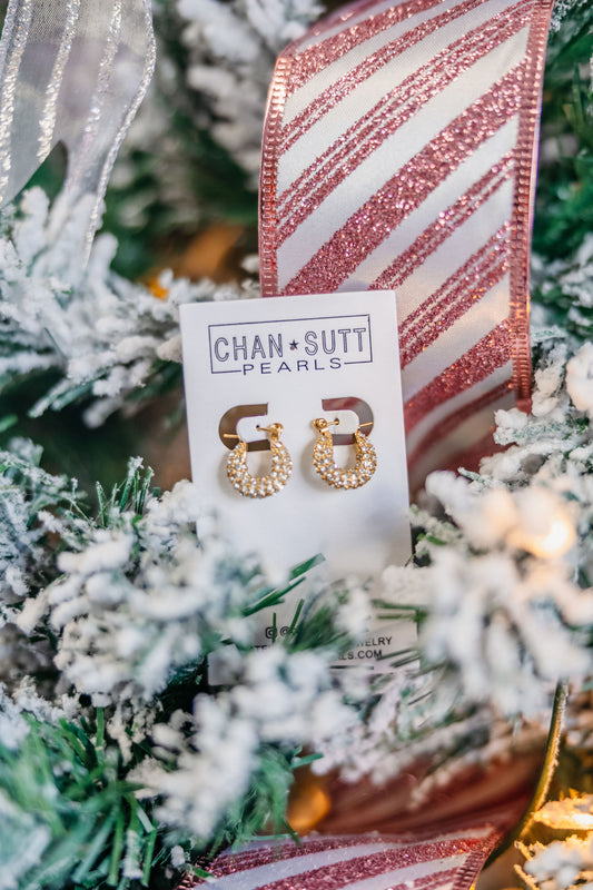 Dainty Diamond Hoops