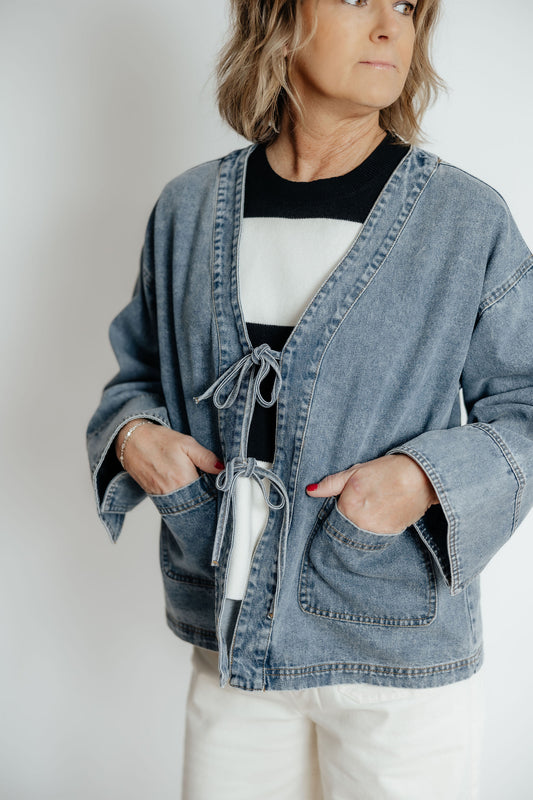 Bow Jean Jacket