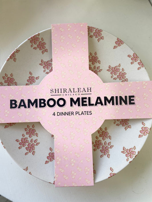 Pink Bamboo plates