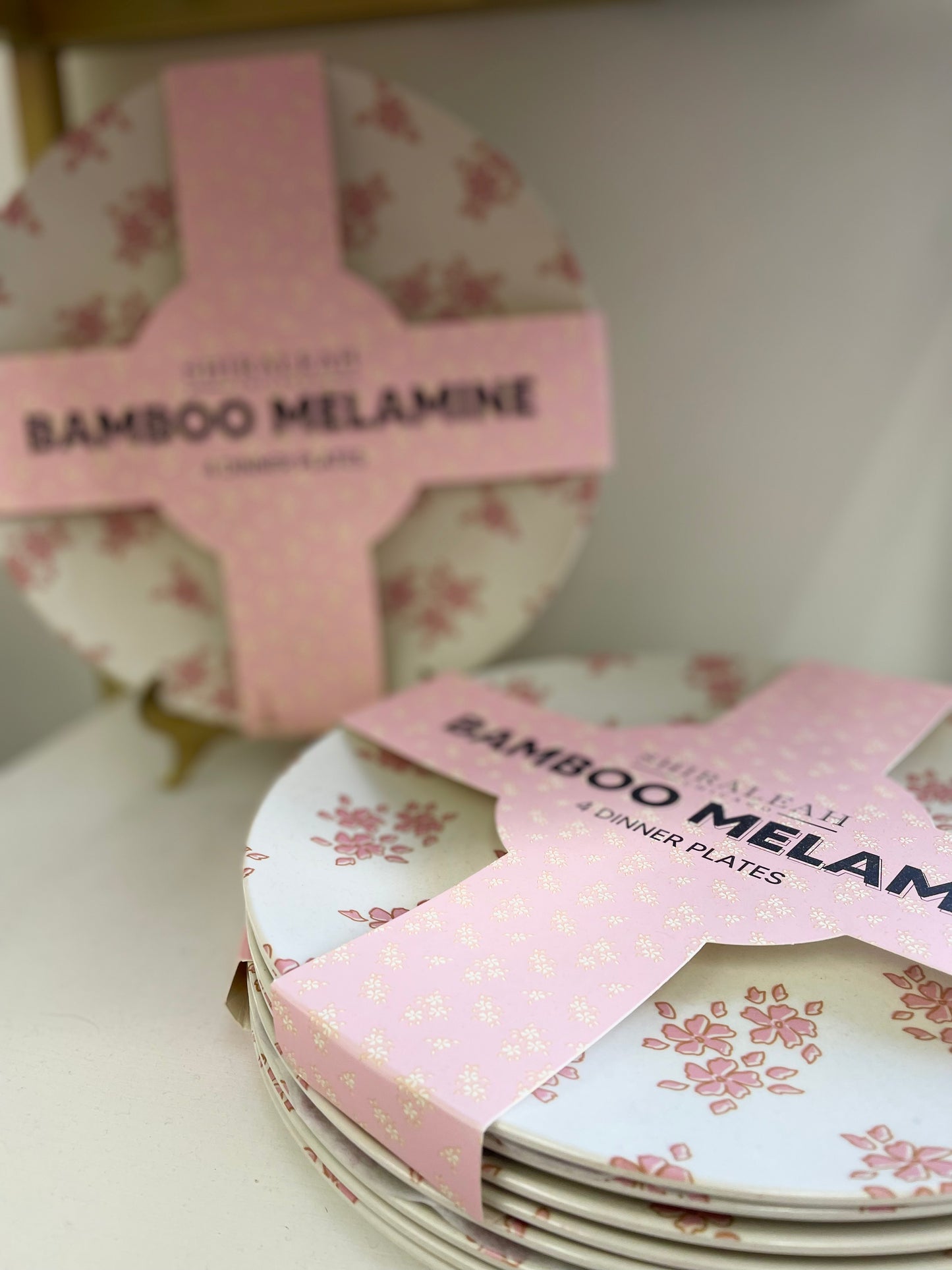 Pink Bamboo plates