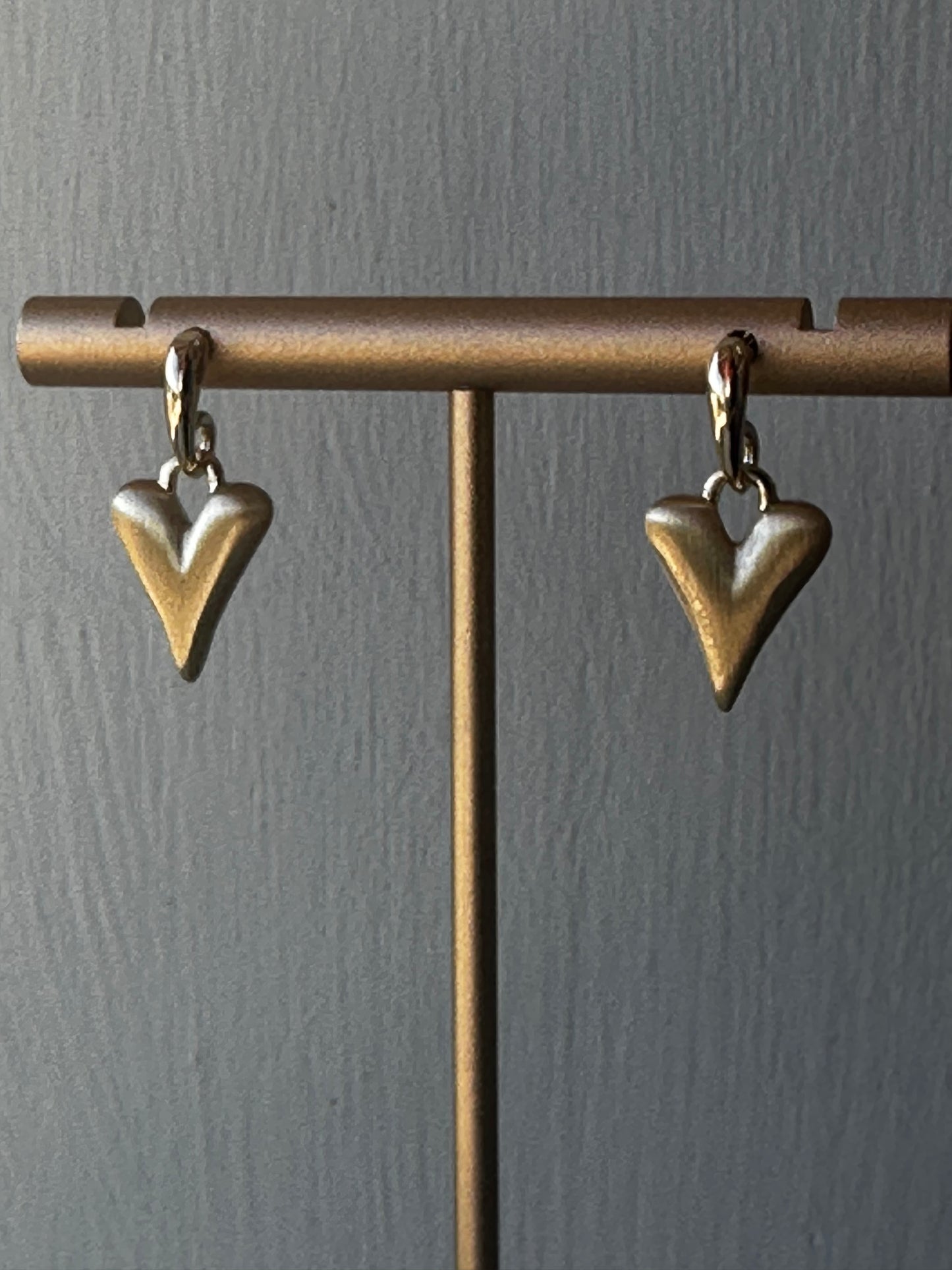 Drop Heart Earrings