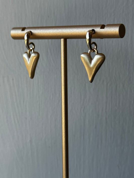 Drop Heart Earrings