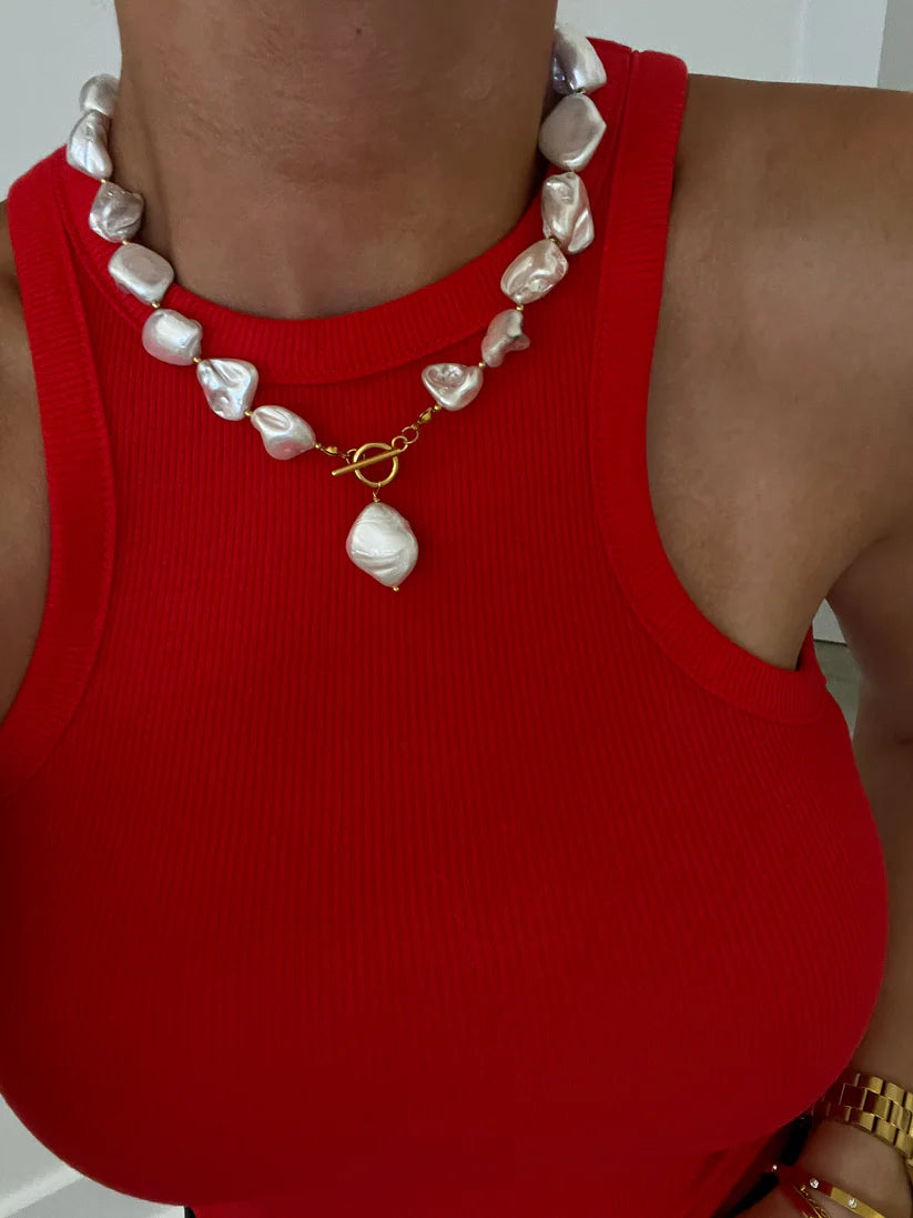 Chunky Water Pearl Necklace