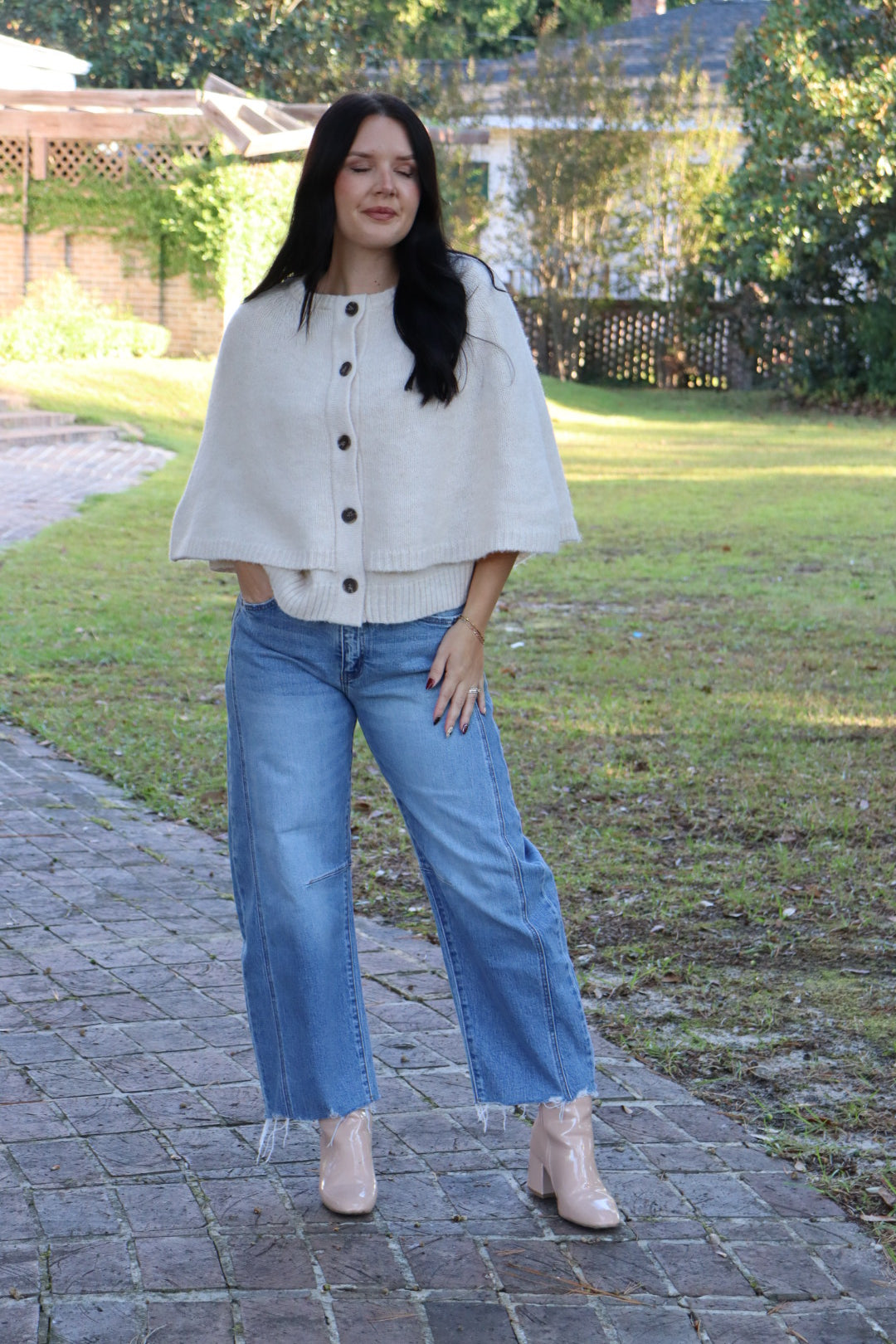 Merritt Tiered Knit Cape