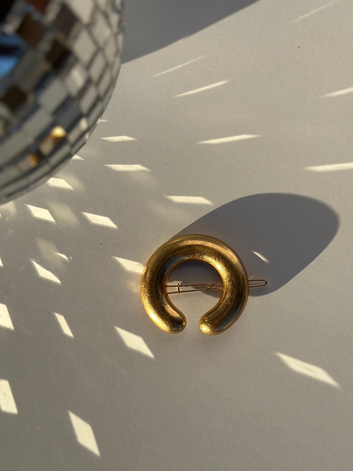 Chunky Gold hair Clip