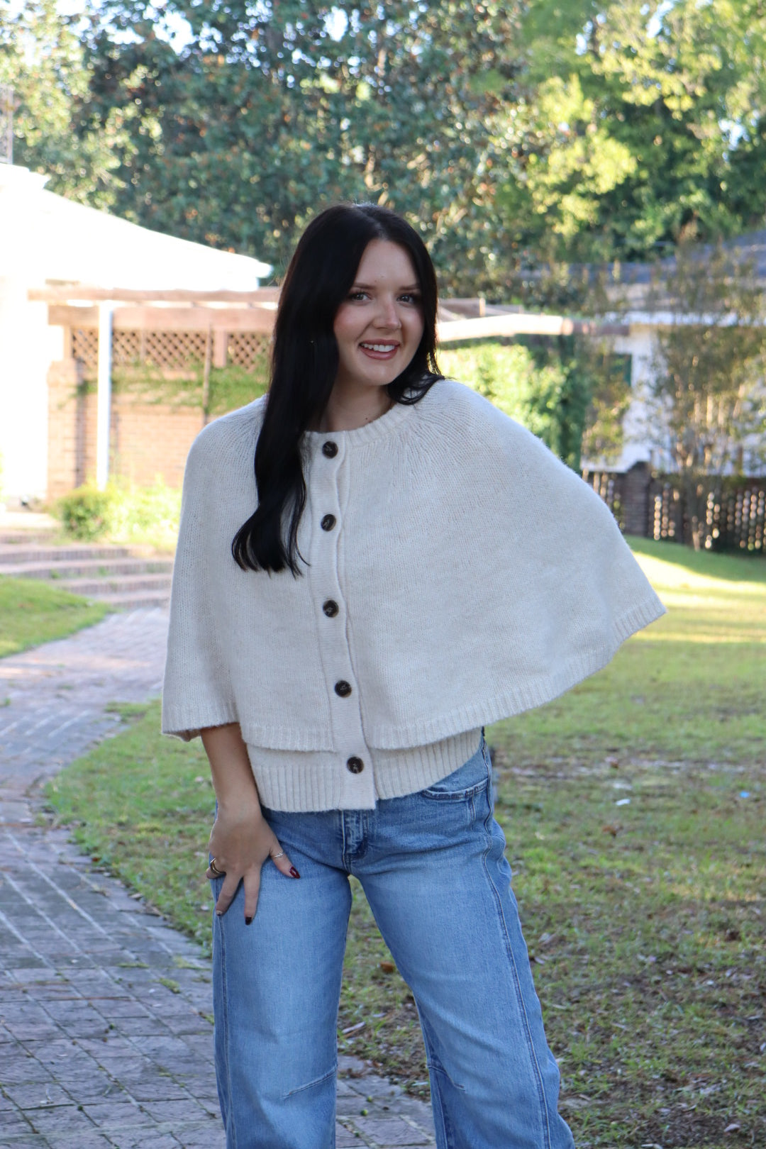 Merritt Tiered Knit Cape