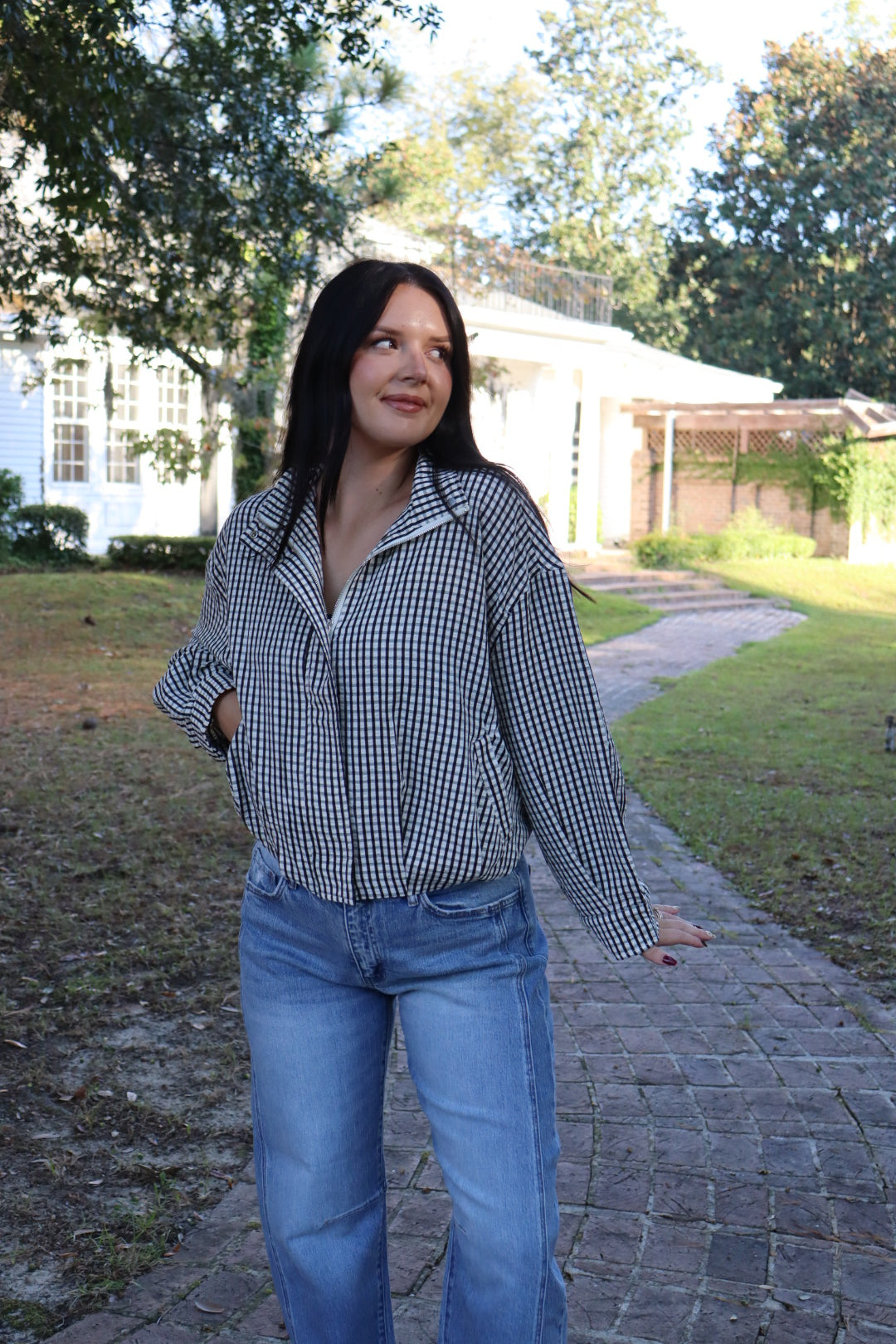 Addie Gingham Jacket