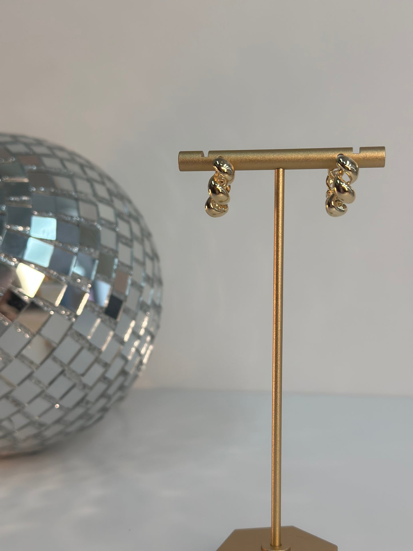 Twisted Brass Hoops
