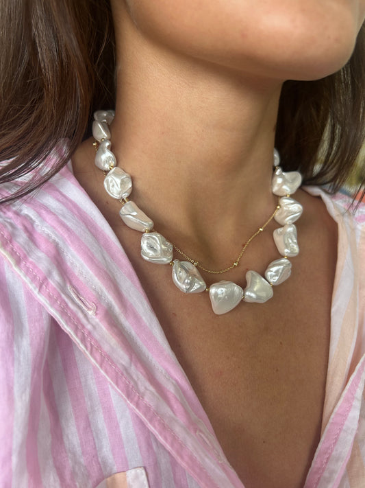 Chunky Water Pearl Necklace