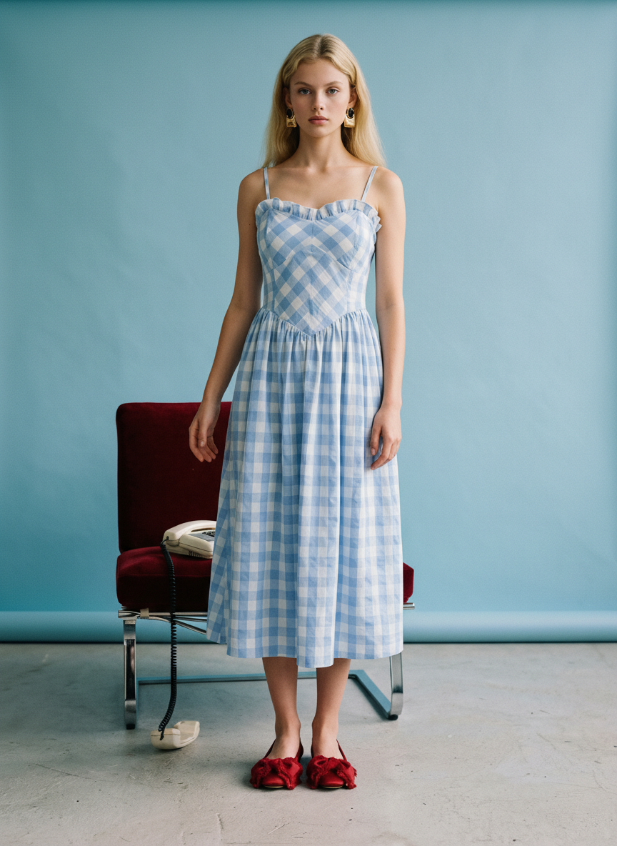 The Charlotte Gingham Midi